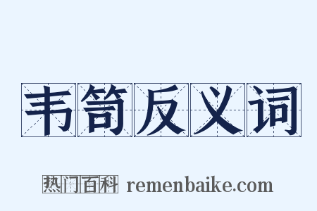 韦笥反义词是什么意思的图片